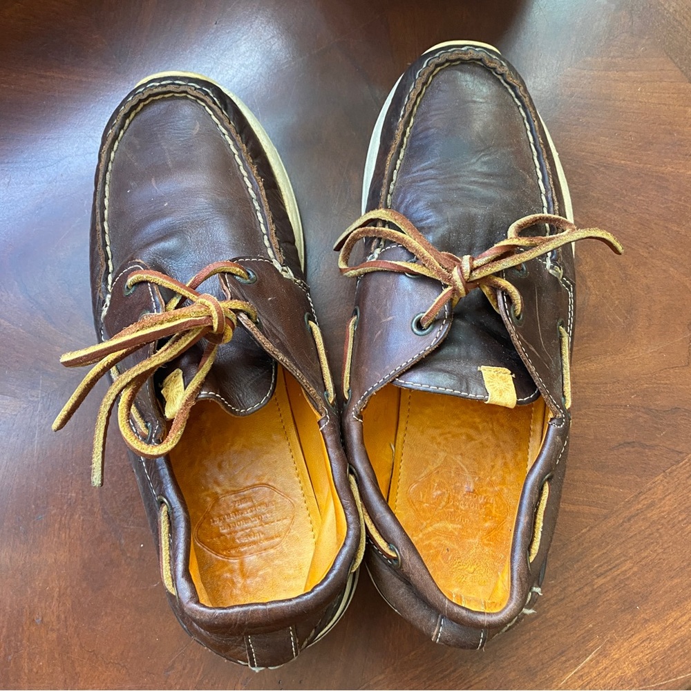 Visvim Brown Leather Boat Shoes Men's Size 9 - Picture 6 of 9